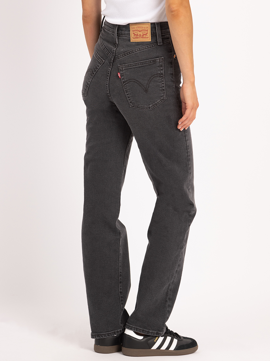 ribcage straight leg jean black