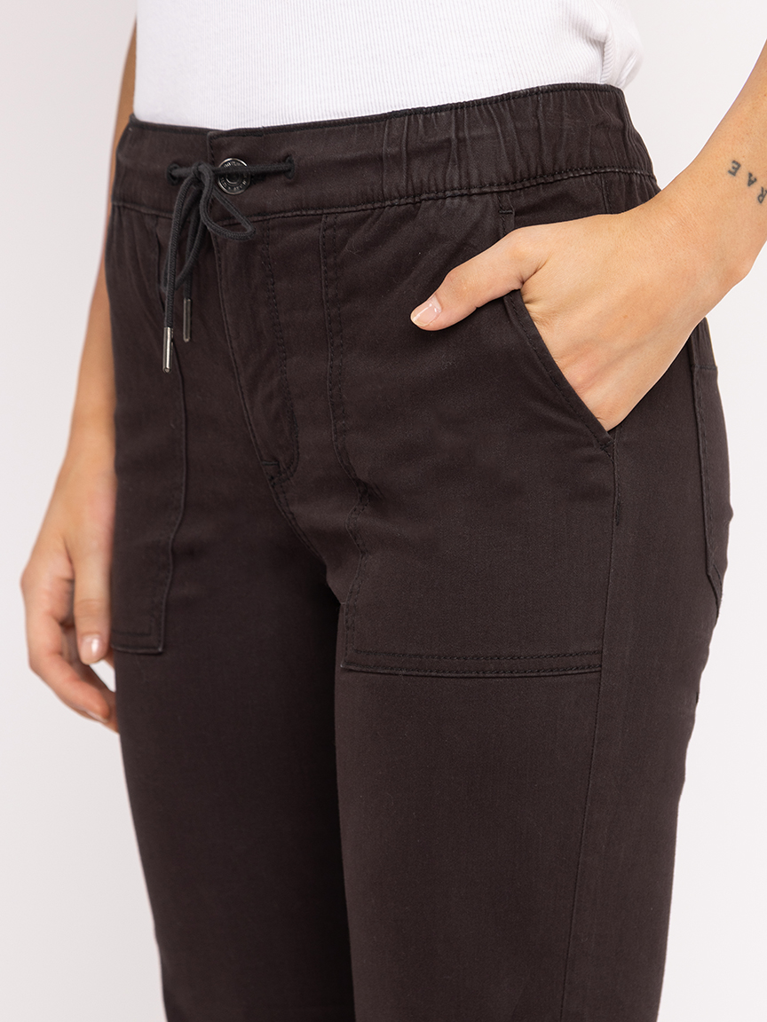 high rise jogger - washed black